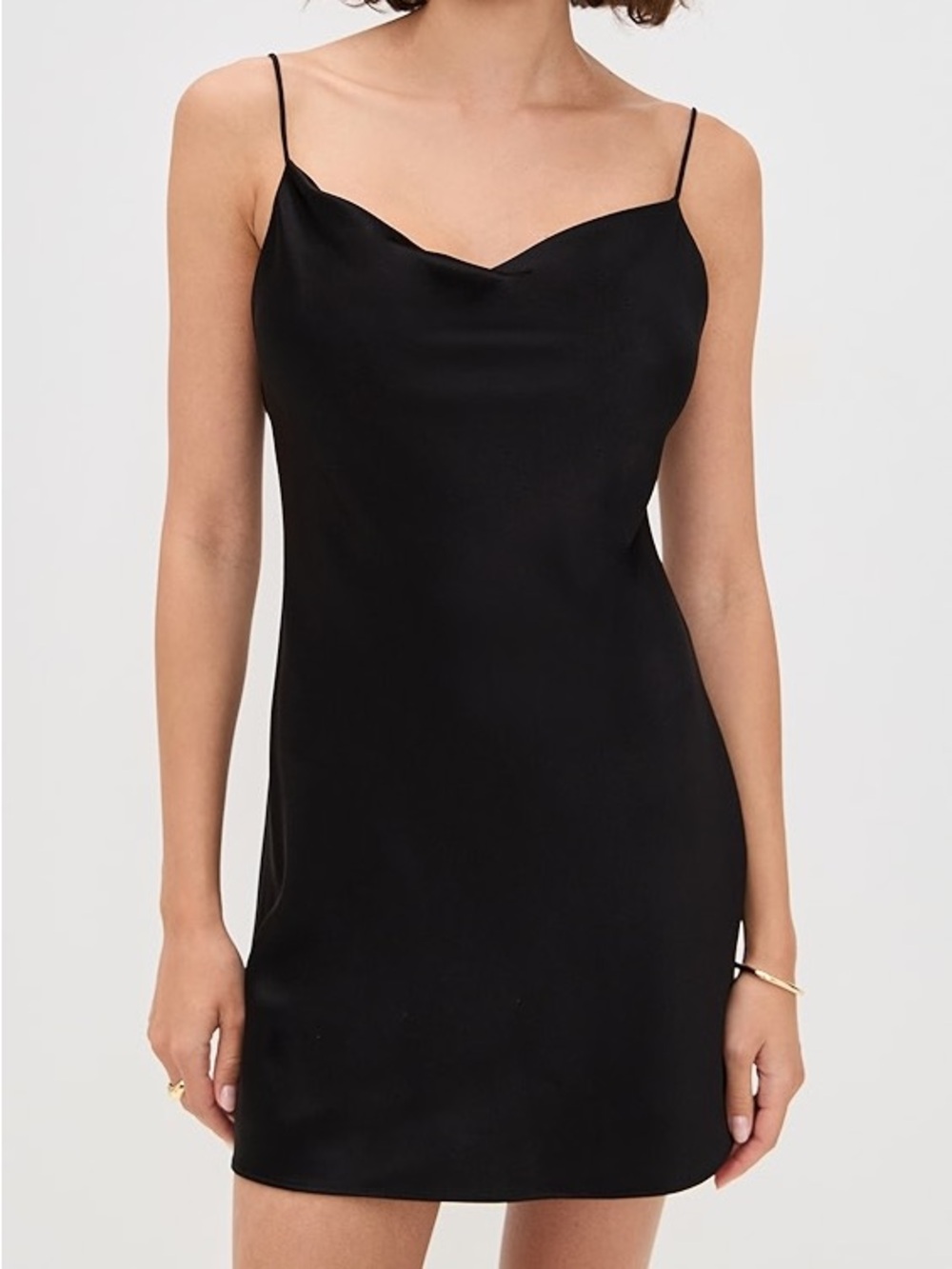 Alice + Olivia Black Slip with Thin Straps